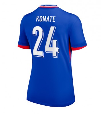Frankrig Ibrahima Konate #24 Hjemmebanetrøje Dame EM 2024 Kort ærmer